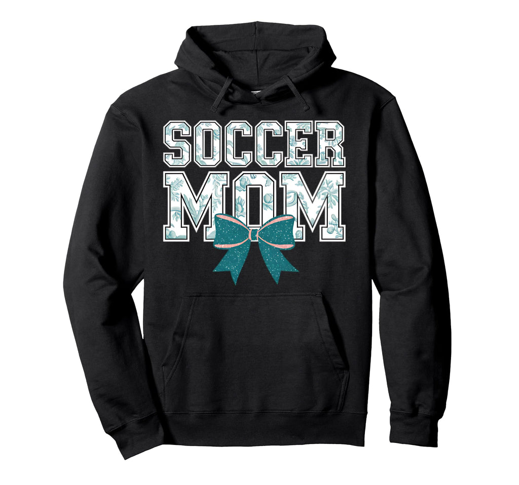 Soccer Mom Coquette Bow Mothers Day Hoodie - Trendy Graphic Men Women - T-Shirt, Sweatshirt, Hoodie
