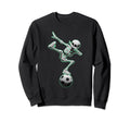 Dabbing Skeleton Soccer Spooky Season Sweatshirt - Streetwear Style Unisex - T-Shirt, Sweatshirt, Hoodie