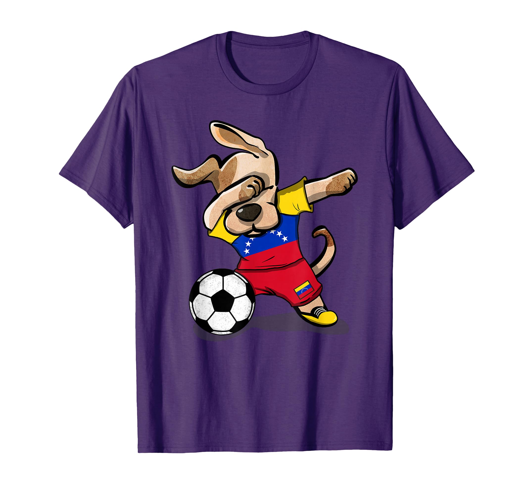 Dabbing Dog Venezuela Soccer Fans T-Shirt - Fun Novelty Design Unisex - T-Shirt, Sweatshirt, Hoodie