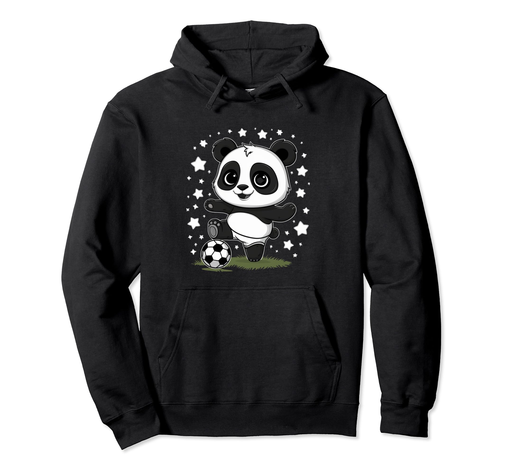 Soccer Player Panda Kicking Soccer Hoodie - Casual Everyday Wear Men Women - T-Shirt, Sweatshirt, Hoodie