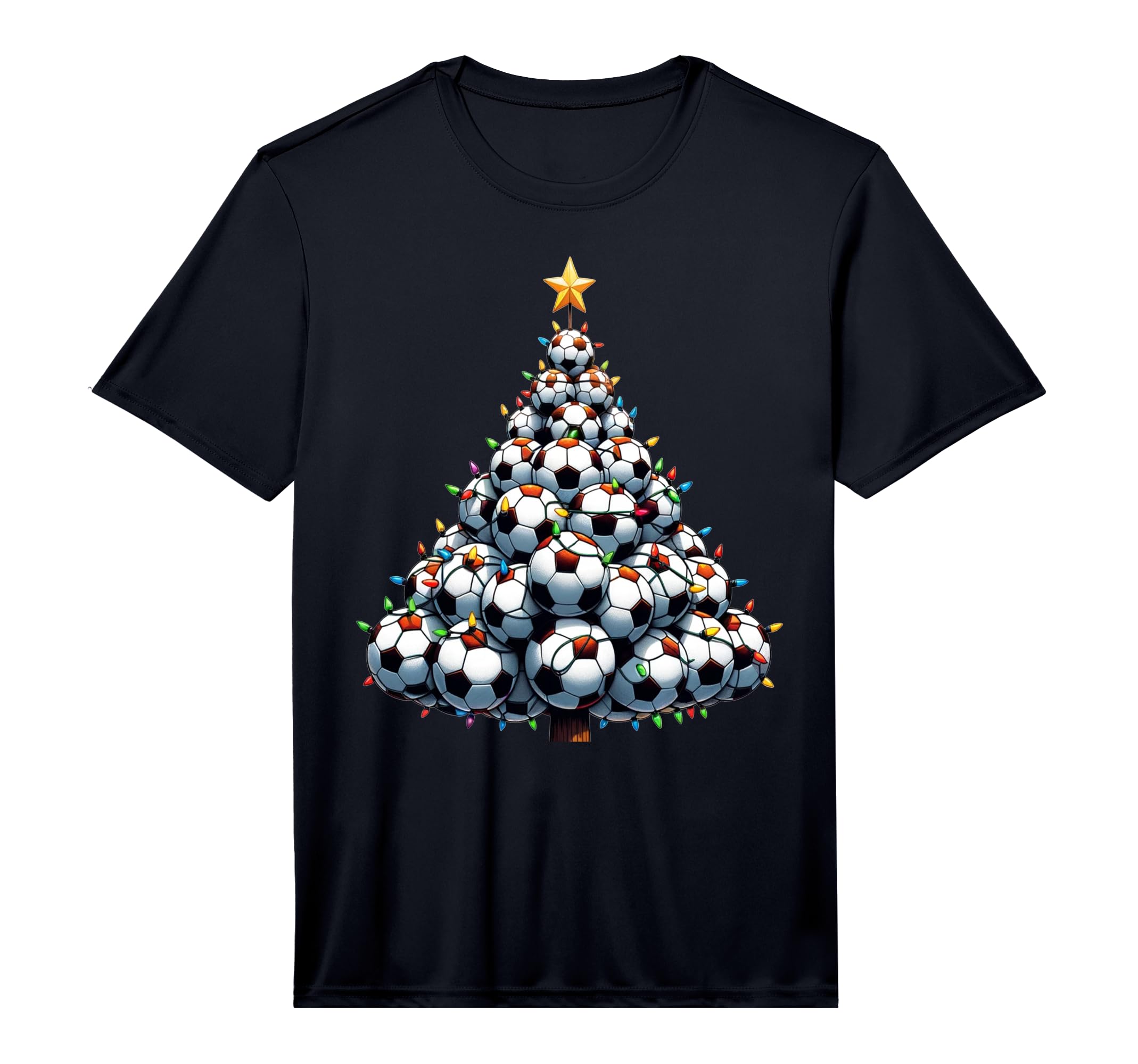 Santa Soccer Tree Football Soccer T-Shirt - Custom Art Print Men Women - T-Shirt, Sweatshirt, Hoodie