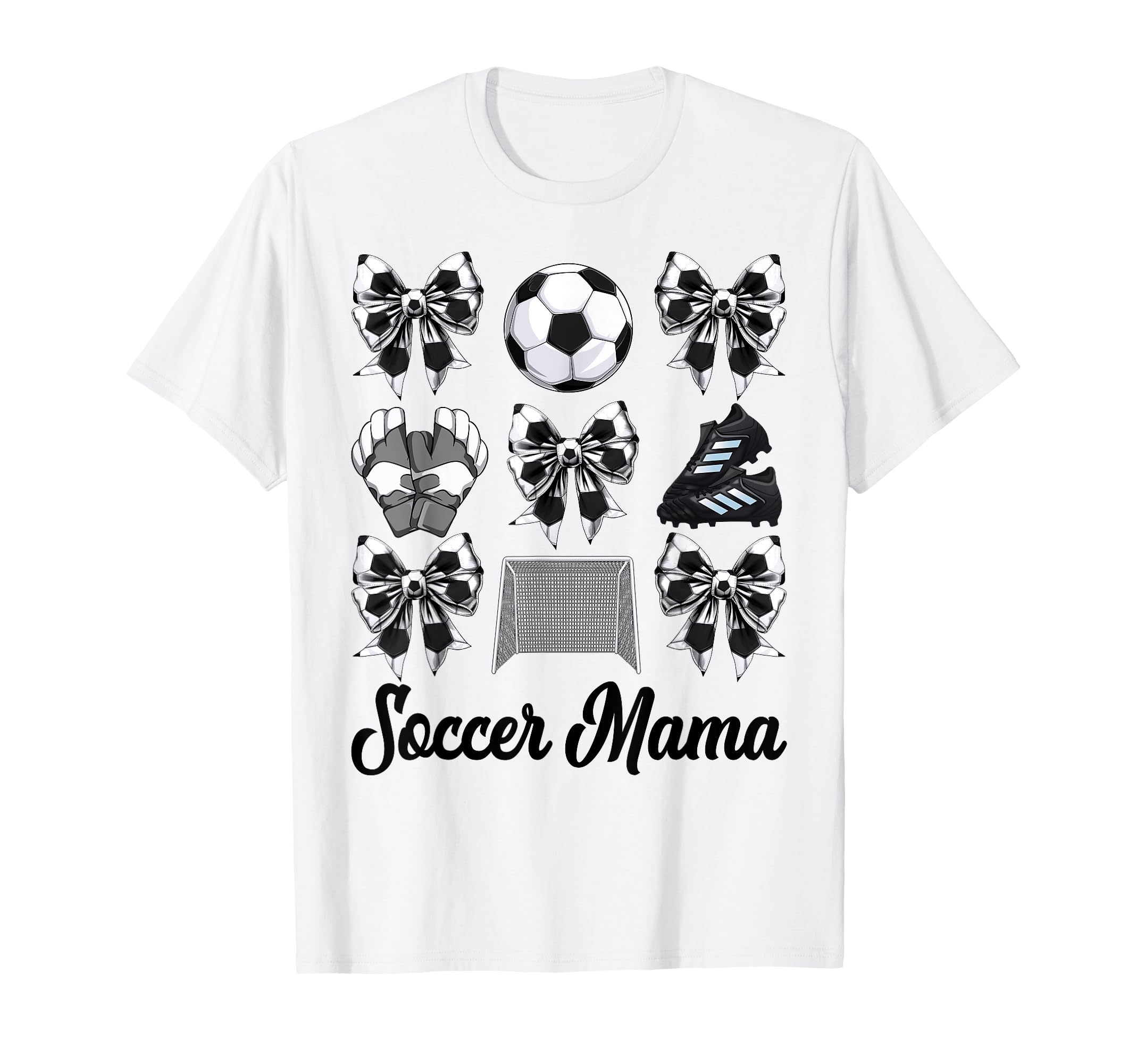 Soccer Mama Bow Soccer Mom Mommy T-Shirt - Fun Novelty Design Unisex - T-Shirt, Sweatshirt, Hoodie