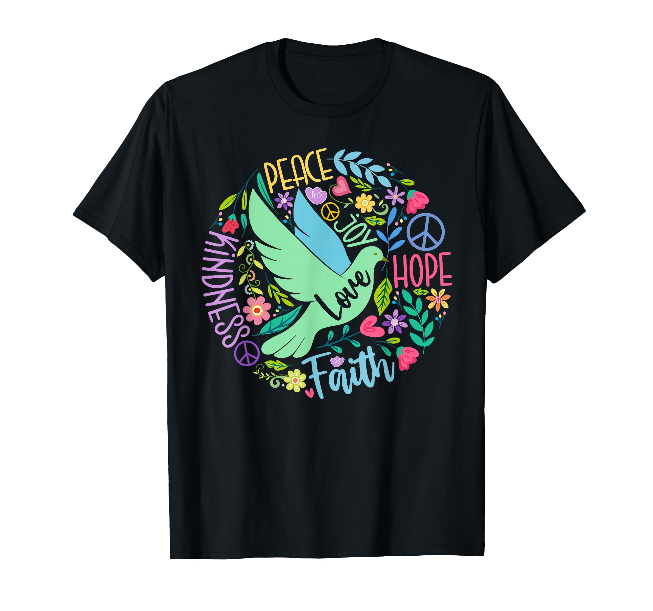Groovy Hippie Peace Hope Love Peace T-Shirt - Custom Art Print Men Women - T-Shirt, Sweatshirt, Hoodie