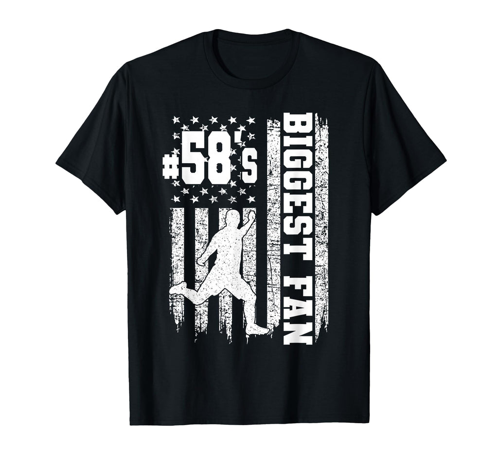Soccer Biggest Fan Number 58 Proud T-Shirt - Novelty Apparel Unisex - T-Shirt, Sweatshirt, Hoodie