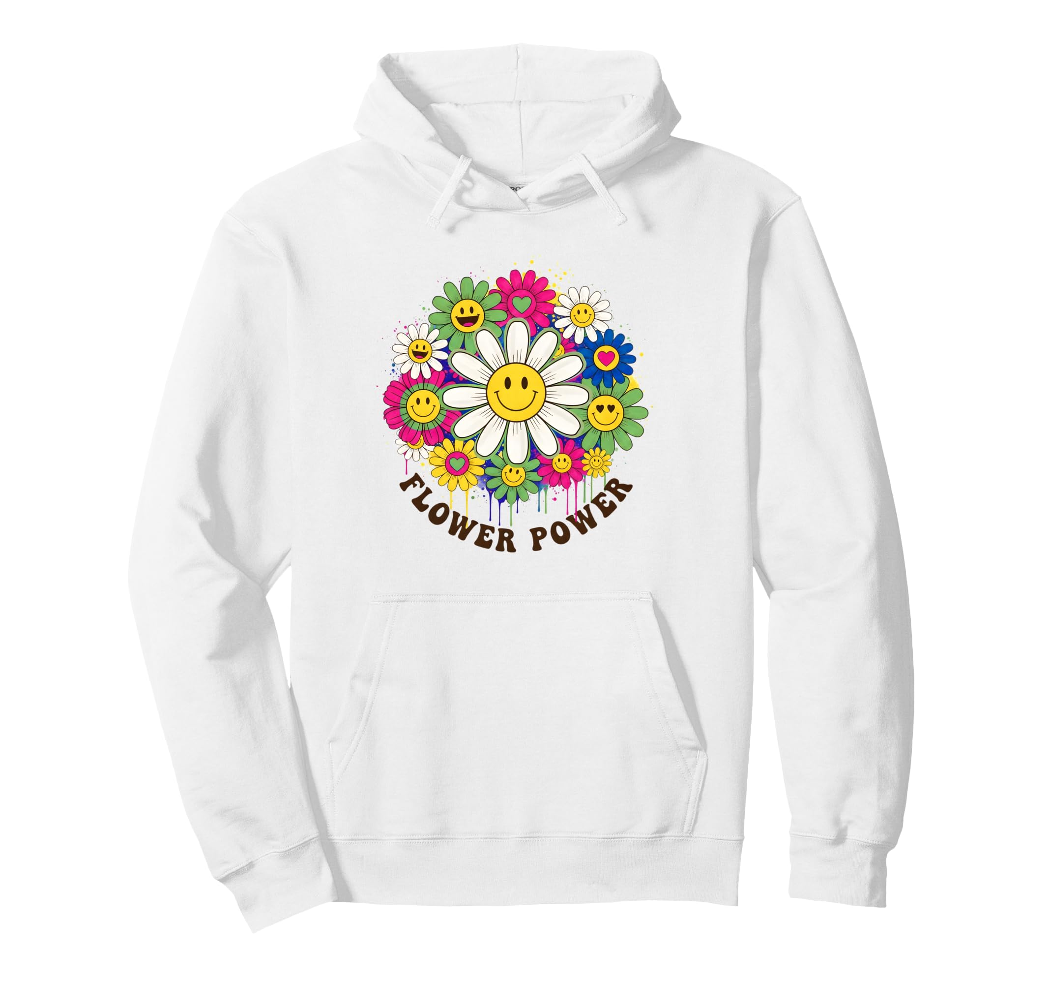 Flower Power Daisy Floral Gifts And Hoodie - Fun Novelty Design for Adults - T-Shirt, Sweatshirt, Hoodie