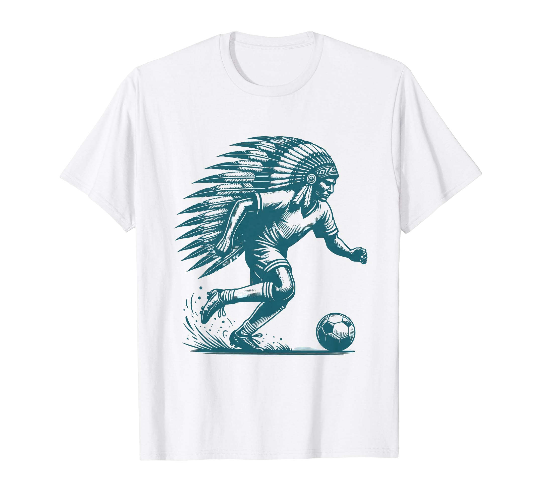 Funny Native American Player Soccer T-Shirt - Streetwear Style Unisex - T-Shirt, Sweatshirt, Hoodie