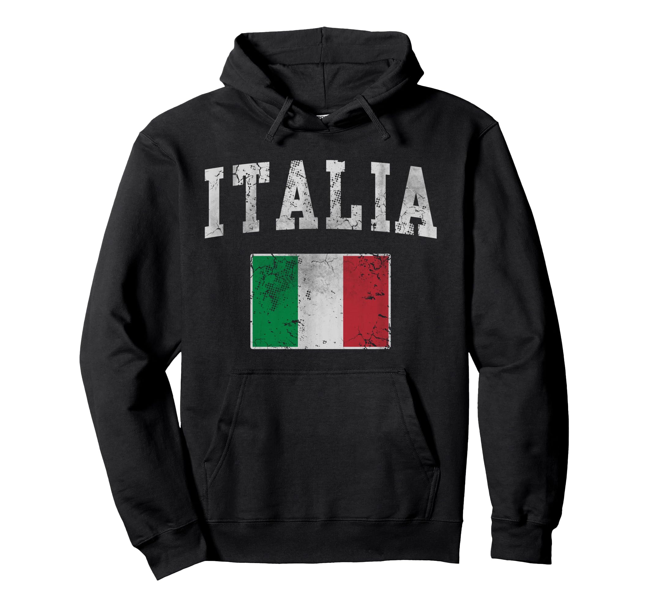 Italia Italian Flag Italy Distressed Hoodie - Minimalist Print Unisex - T-Shirt, Sweatshirt, Hoodie