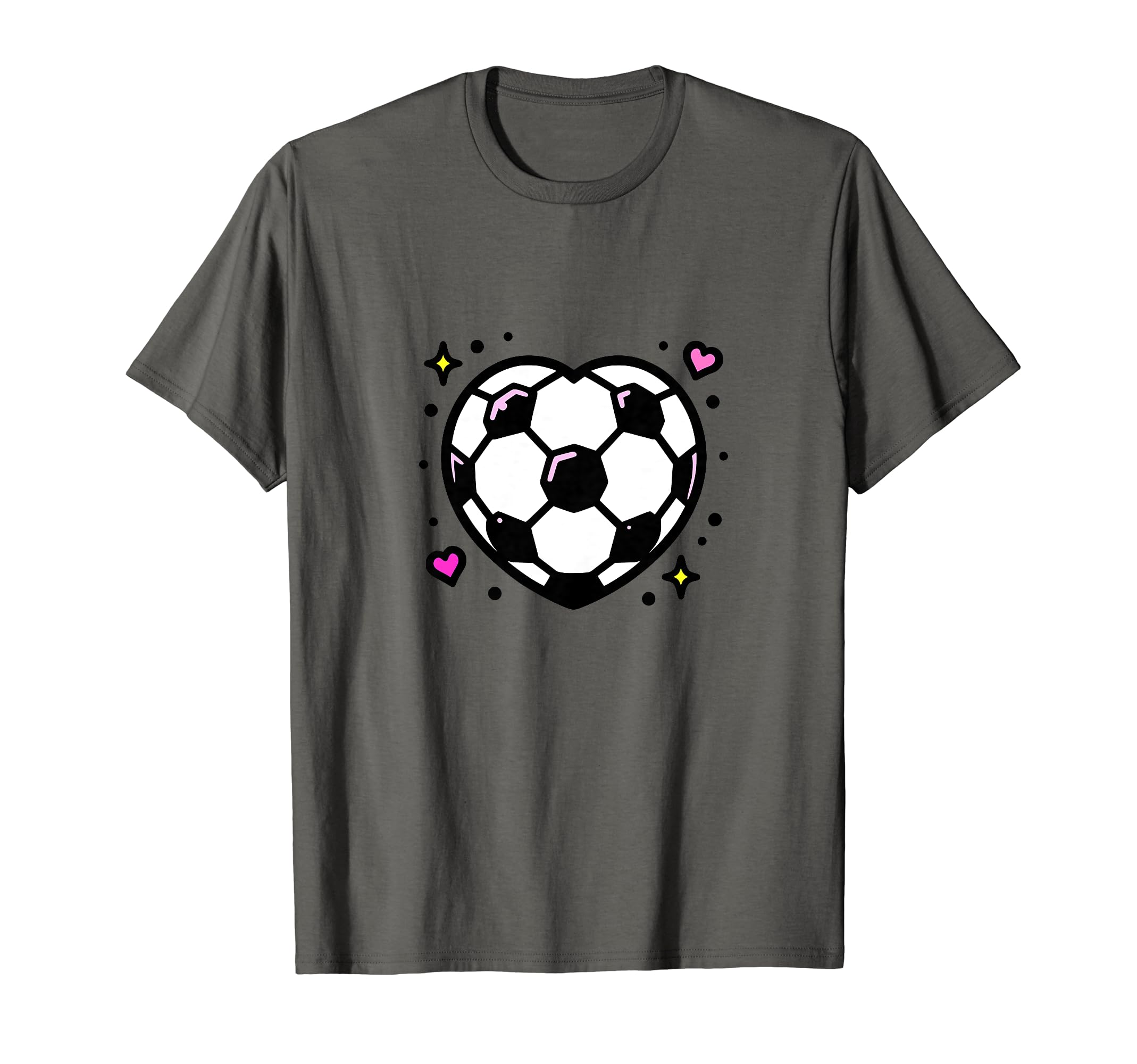 Soccer Ball Heart Mom Fan Casual T-Shirt - Trendy Graphic for Adults - T-Shirt, Sweatshirt, Hoodie
