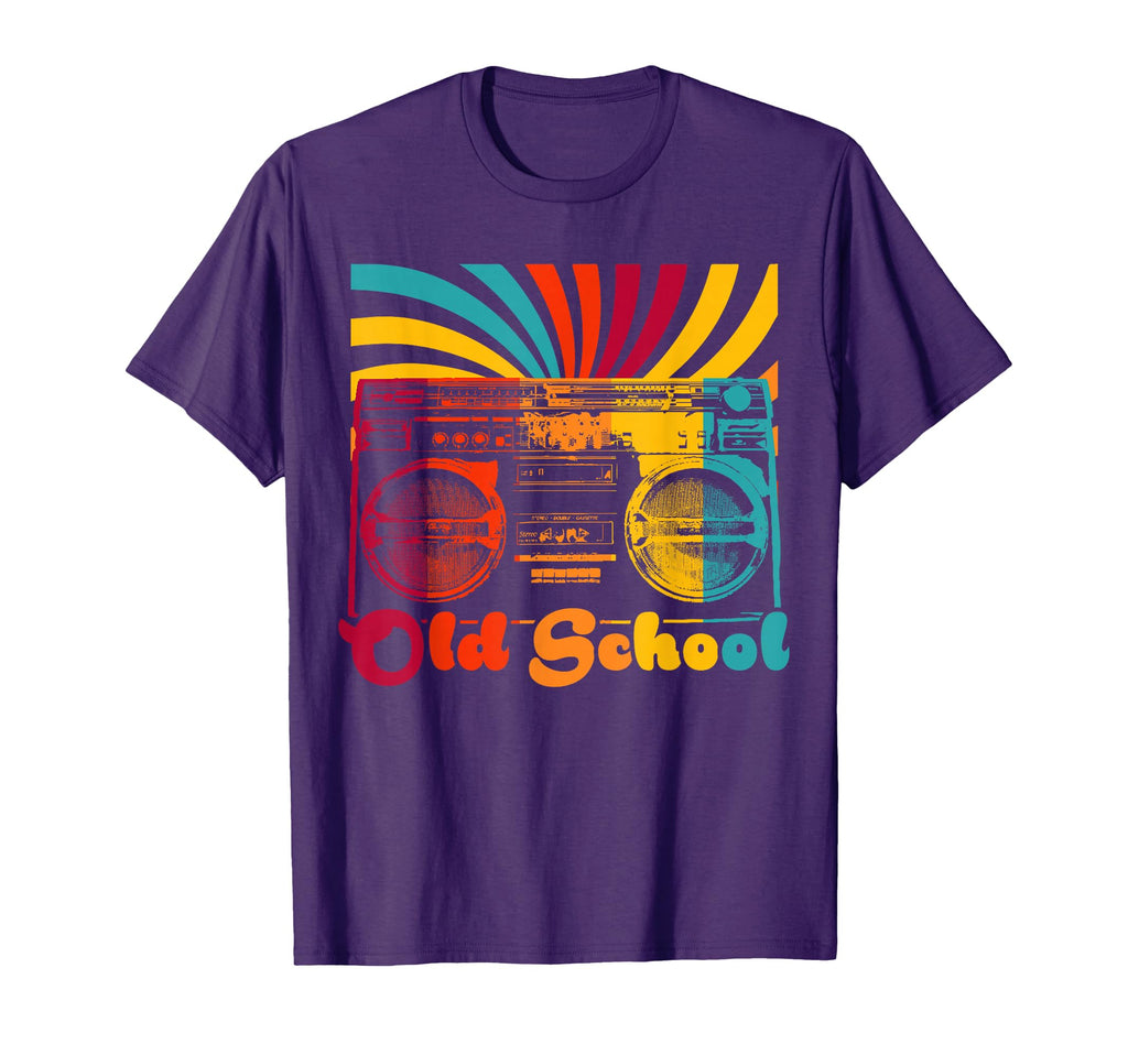 Old School Portable Boombox Cassette T-Shirt - Unique Graphic Unisex - T-Shirt, Sweatshirt, Hoodie