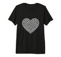 Heart Shaped Soccer Ball Art Tri Blend T-Shirt - Trendy Graphic Unisex - T-Shirt, Sweatshirt, Hoodie