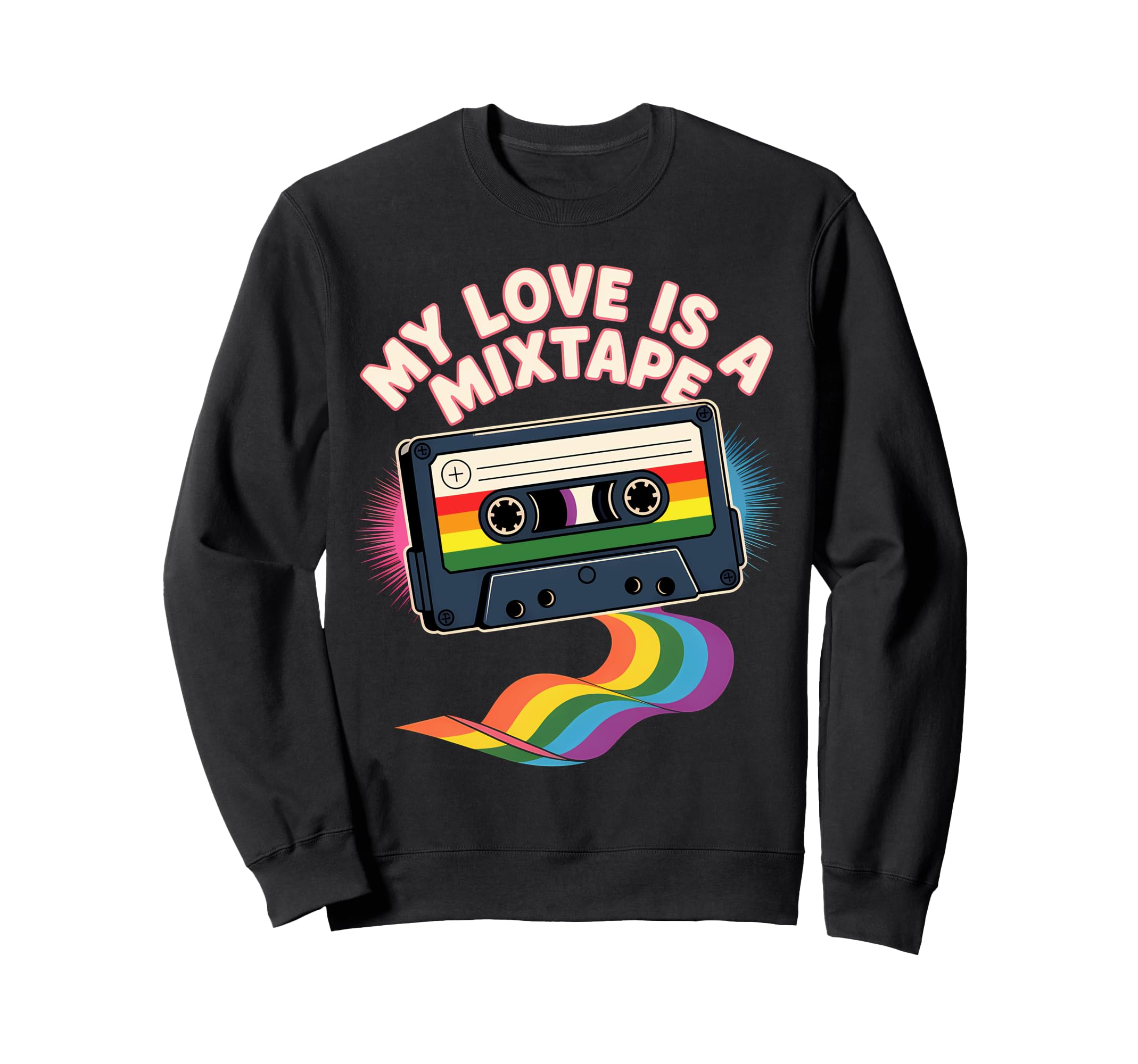 Lgbt Cassette Mixtape Lgbtqia Tees Sweatshirt - Novelty Apparel Men Women - T-Shirt, Sweatshirt, Hoodie