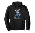 Funny Soccer Rabbit Cartoon Sports Fan Hoodie - Minimalist Print Men Women - T-Shirt, Sweatshirt, Hoodie