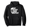 Ice Hockey Goalie Goalkeeper Eat Sleep Hoodie - Unique Graphic Men Women - T-Shirt, Sweatshirt, Hoodie