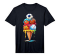 Ice Cram Sport Drip Baseball Football T-Shirt - Minimalist Print Men Women - T-Shirt, Sweatshirt, Hoodie