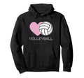 Heart Love Volleyball Hoodie - Streetwear Style Men Women - T-Shirt, Sweatshirt, Hoodie