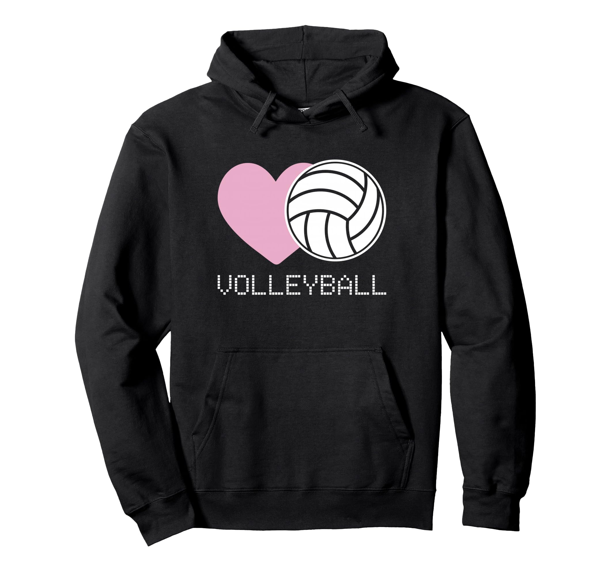 Heart Love Volleyball Hoodie - Streetwear Style Men Women - T-Shirt, Sweatshirt, Hoodie