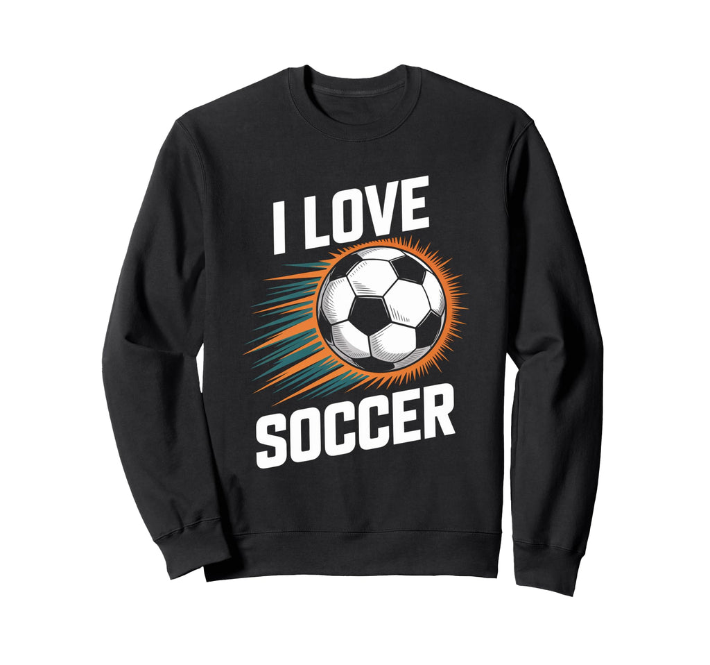I Love Soccer Vibrant Ball Sweatshirt - Novelty Apparel for Adults - T-Shirt, Sweatshirt, Hoodie
