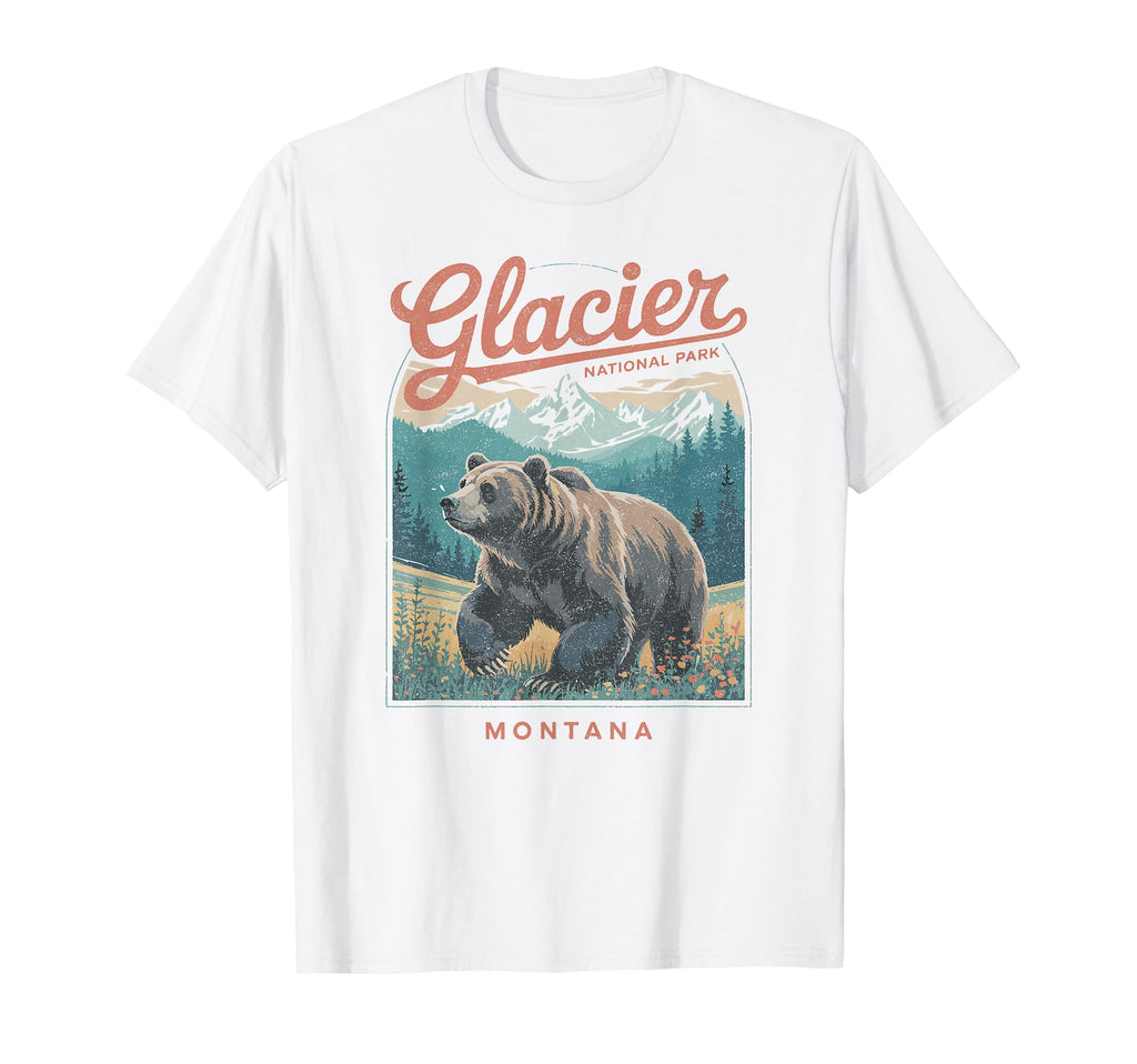 Glacier National Park Montana Usa Outdoor Hoodie - Graphic Print for Adults - T-Shirt, Sweatshirt, Hoodie