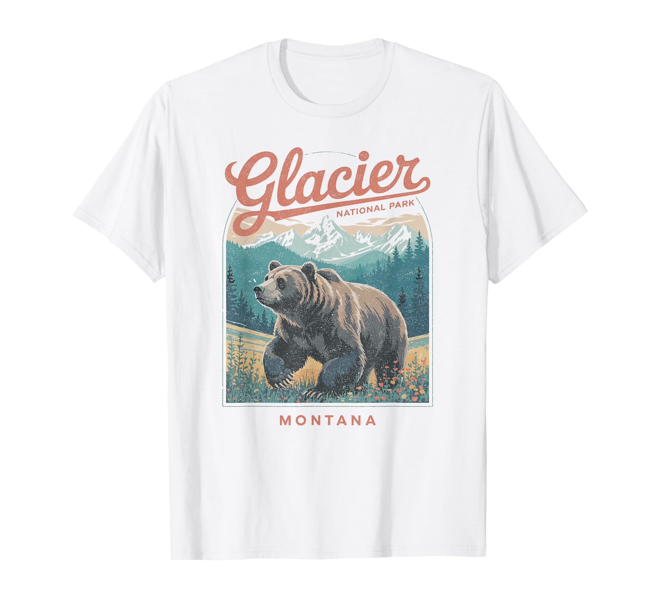 Glacier National Park Montana Usa Outdoor Hoodie - Graphic Print for Adults - T-Shirt, Sweatshirt, Hoodie