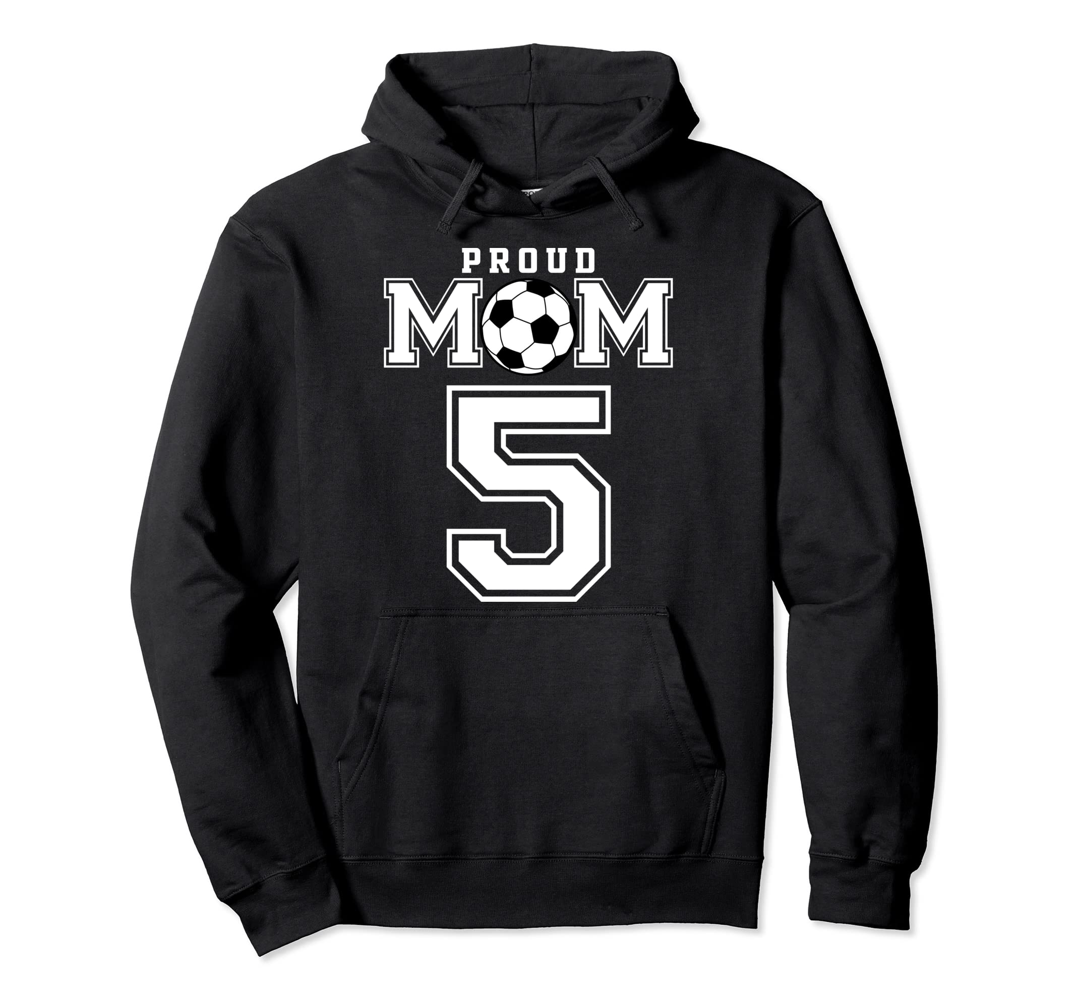Number 5 Custom Proud Soccer Futbol Hoodie - Aesthetic Graphic for Adults - T-Shirt, Sweatshirt, Hoodie