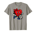 Soccer Heart Coquette Bow Valentines T-Shirt - Custom Art Print for Adults - T-Shirt, Sweatshirt, Hoodie