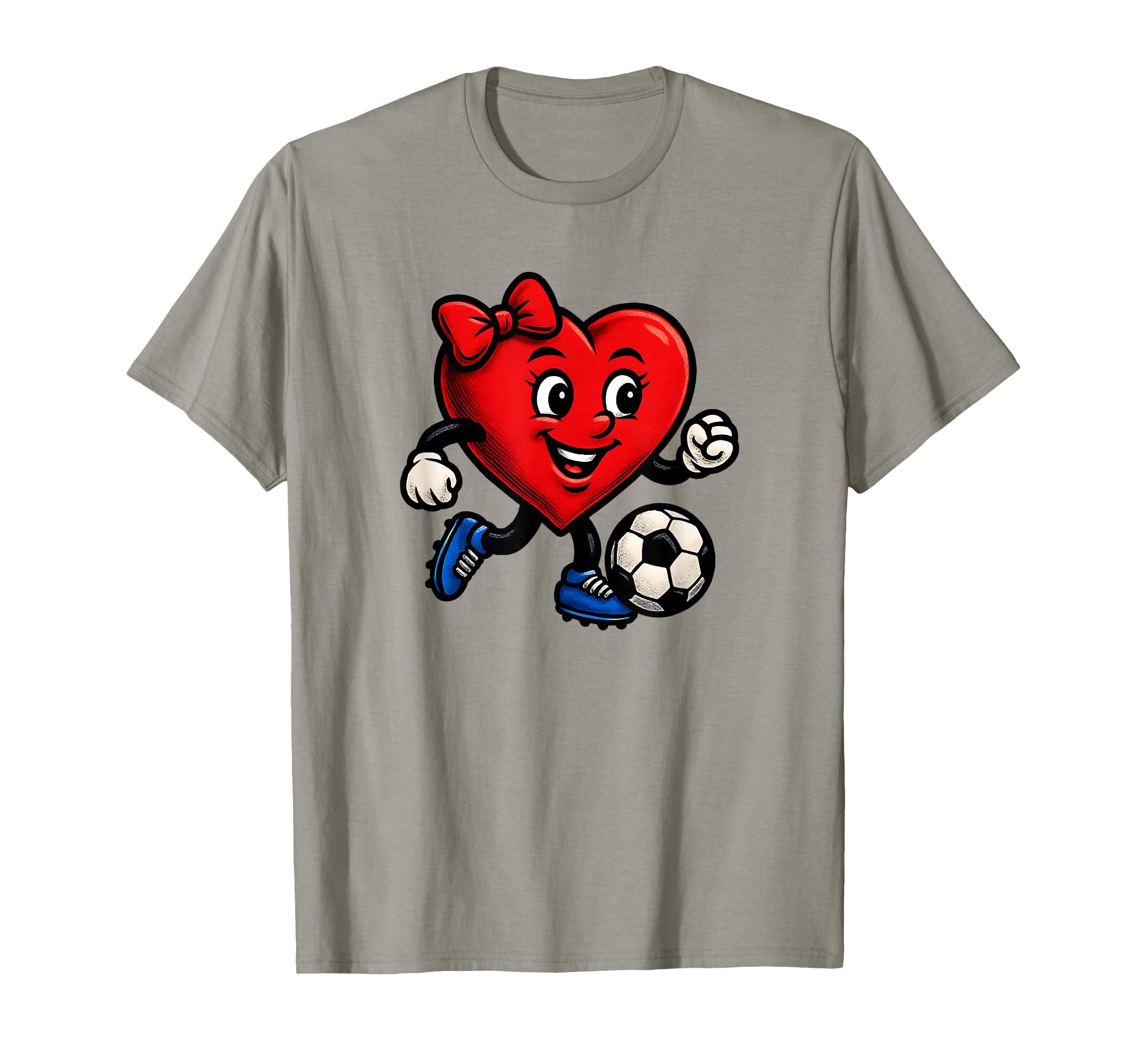 Soccer Heart Coquette Bow Valentines T-Shirt - Custom Art Print for Adults - T-Shirt, Sweatshirt, Hoodie