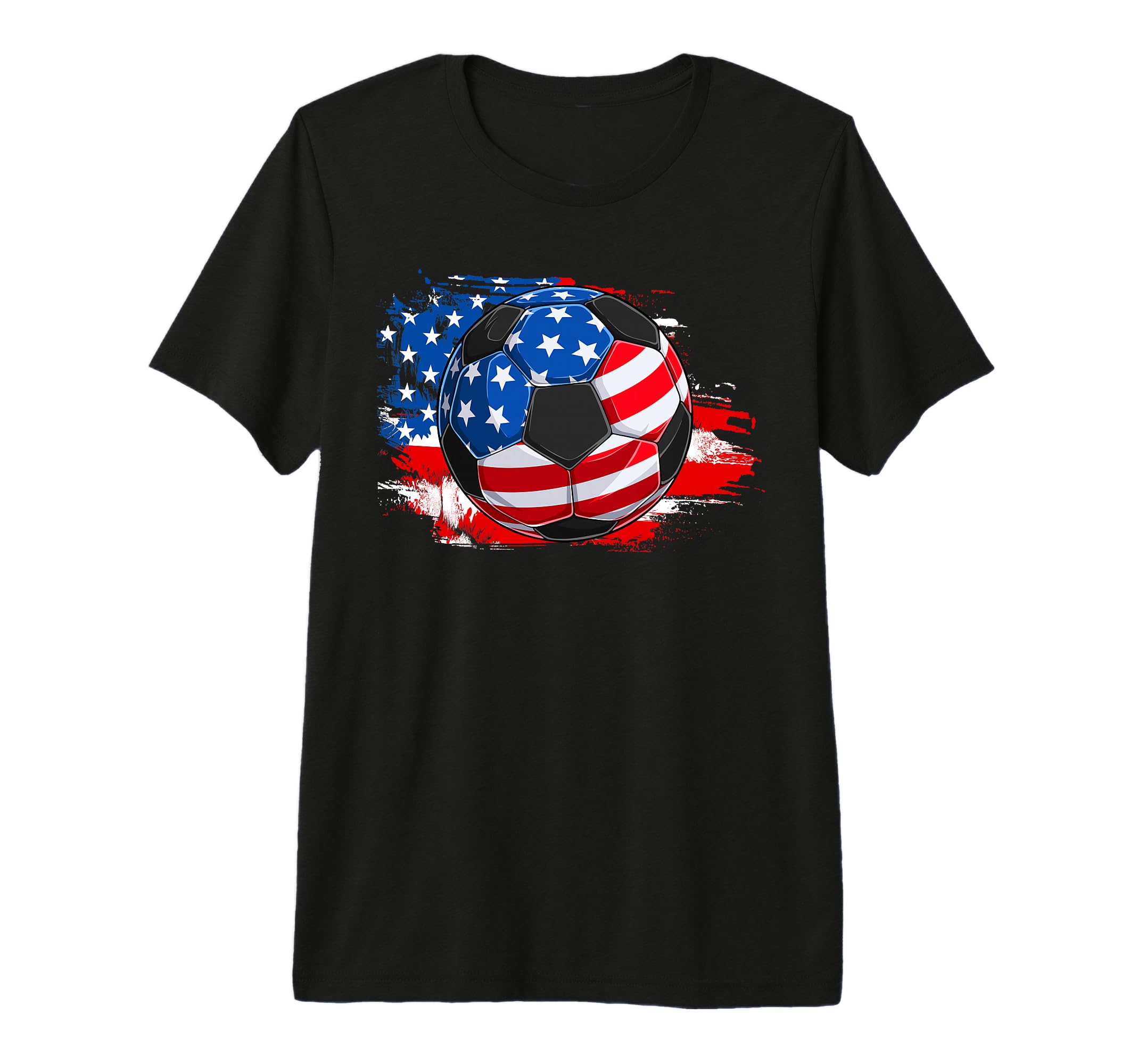 Soccer Independence Day 4Th July Tri T-Shirt - Custom Art Print Unisex - T-Shirt, Sweatshirt, Hoodie