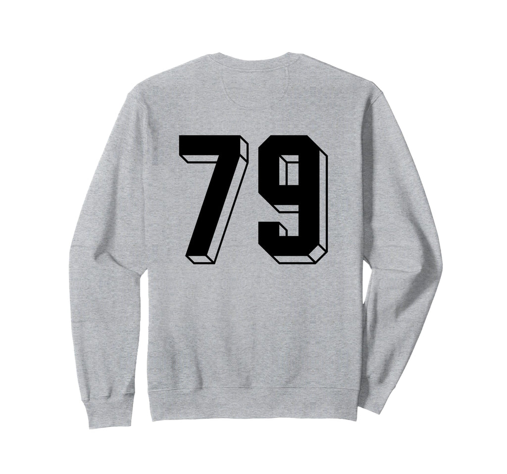 Number 79 Backside 80S 90S Team Sweatshirt - Graphic Print for Adults - T-Shirt, Sweatshirt, Hoodie