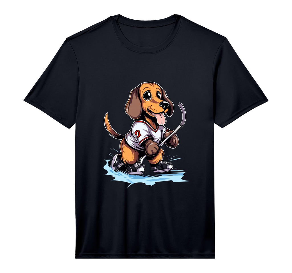 Dachshund Ice Hockey Player Dog Hockey T-Shirt - Aesthetic Graphic Unisex - T-Shirt, Sweatshirt, Hoodie