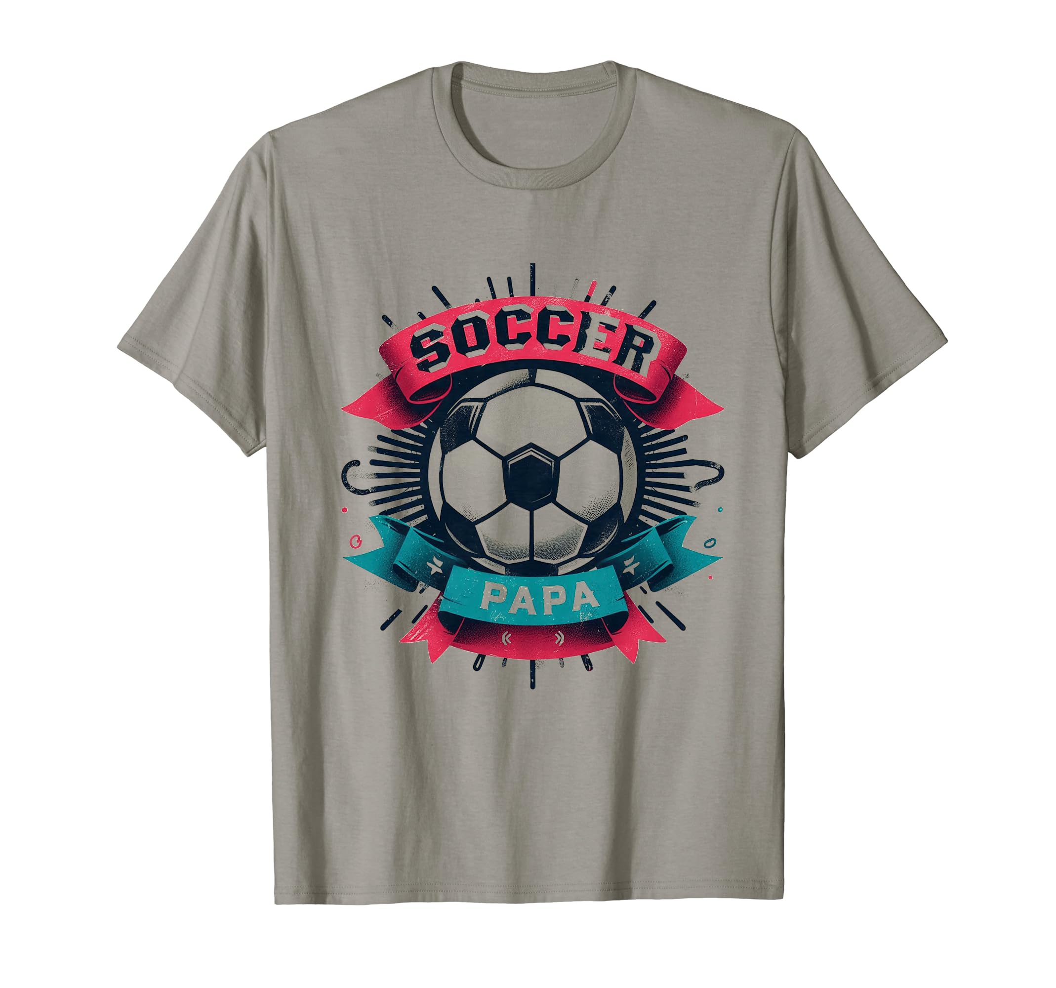 Soccer Papa Family Matching Dad T-Shirt - Custom Art Print Men Women - T-Shirt, Sweatshirt, Hoodie