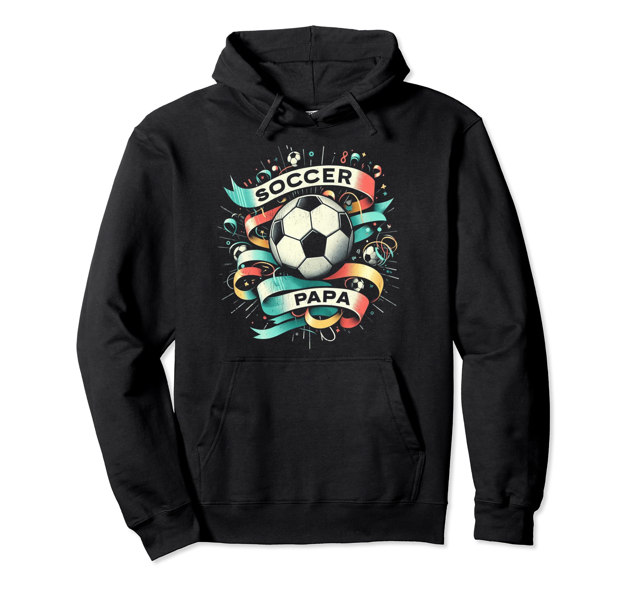 Soccer Papa Family Matching Dad Hoodie - Casual Everyday Wear Men Women - T-Shirt, Sweatshirt, Hoodie