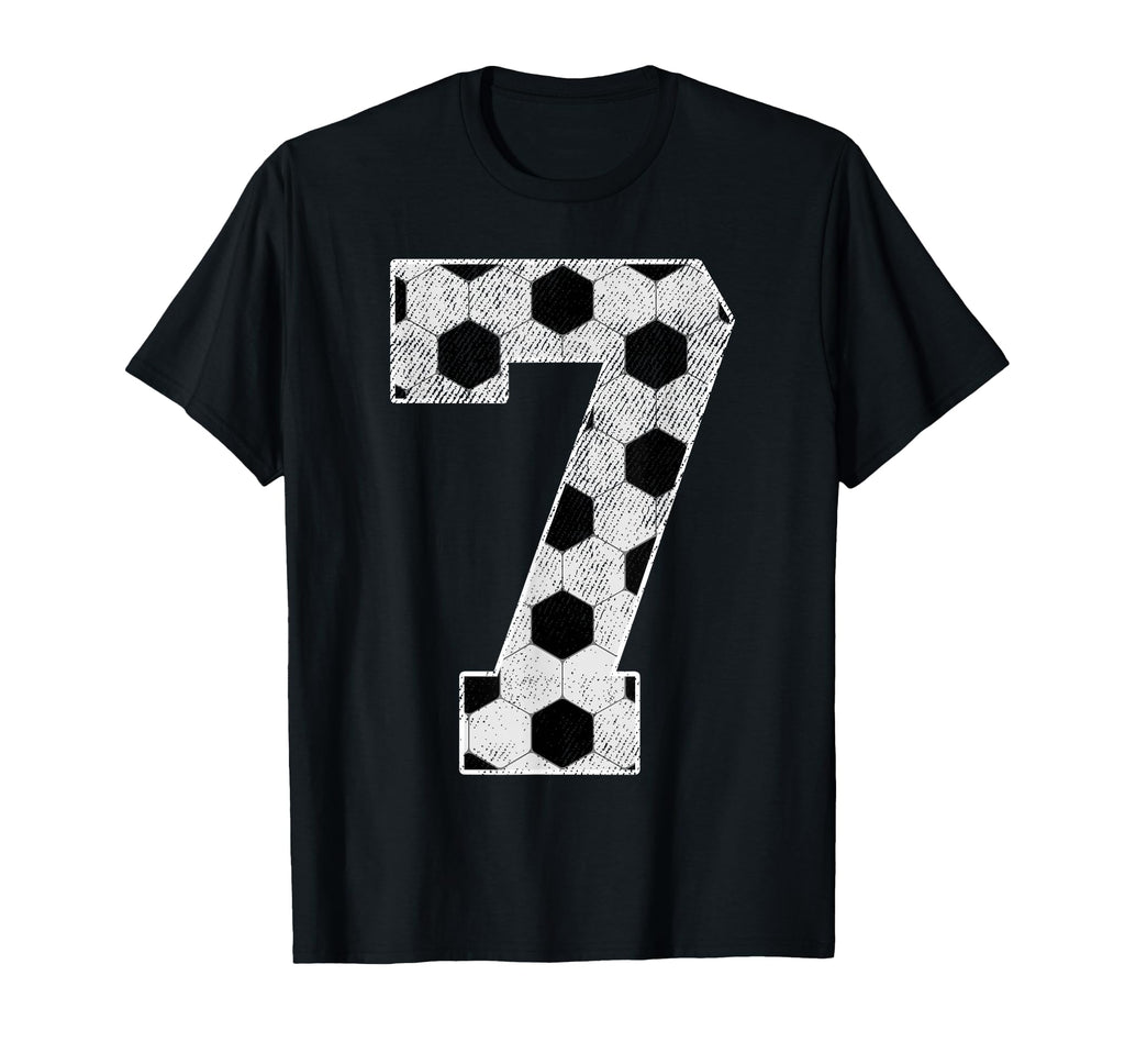 7Th Birthday Party 7 Year Old Soccer Bday T-Shirt - Unique Graphic Unisex - T-Shirt, Sweatshirt, Hoodie