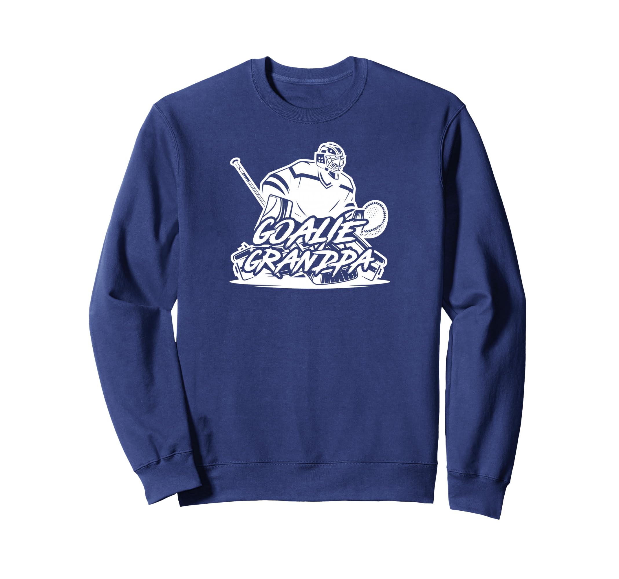 Ice Hockey Goalie Grandpa Hockey Sweatshirt - Custom Art Print Men Women - T-Shirt, Sweatshirt, Hoodie