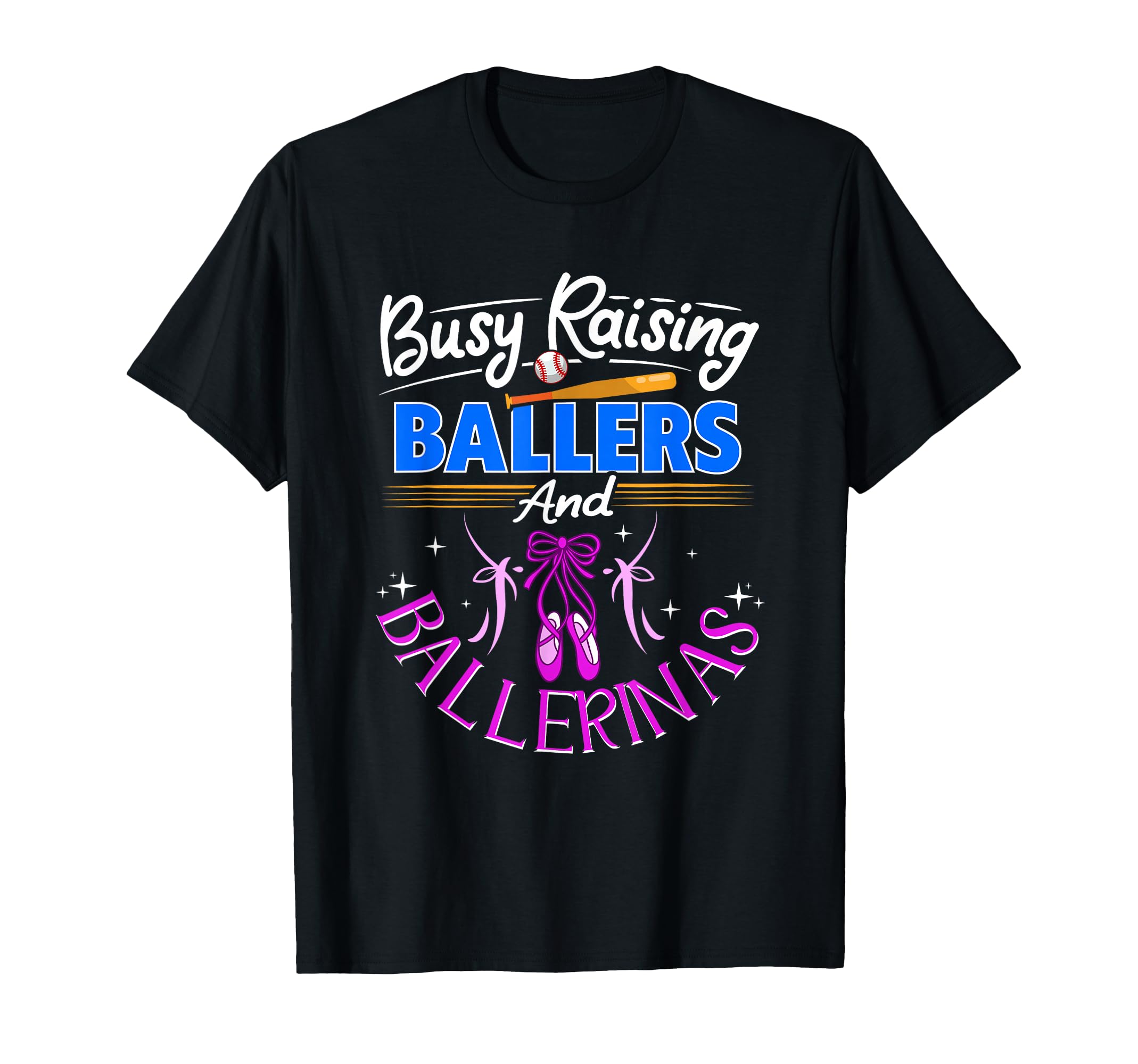 Baseball Dance Mom Busy Raising T-Shirt - Minimalist Print for Adults - T-Shirt, Sweatshirt, Hoodie