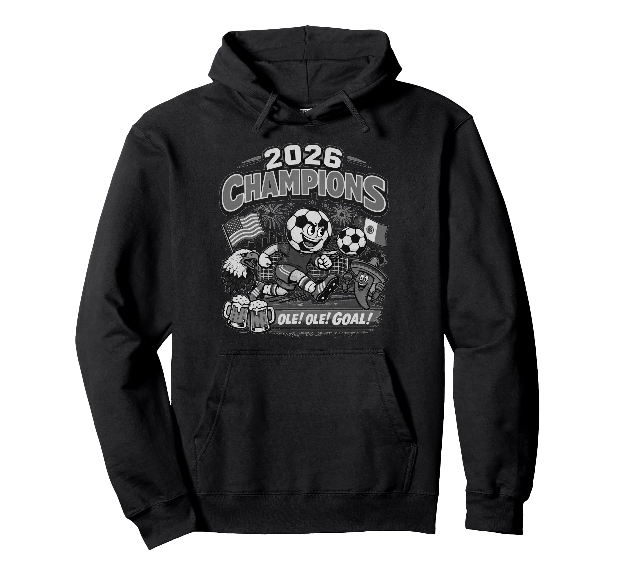 Soccer 2026 Champions Foodball Futbal Hoodie - Custom Art Print Unisex - T-Shirt, Sweatshirt, Hoodie