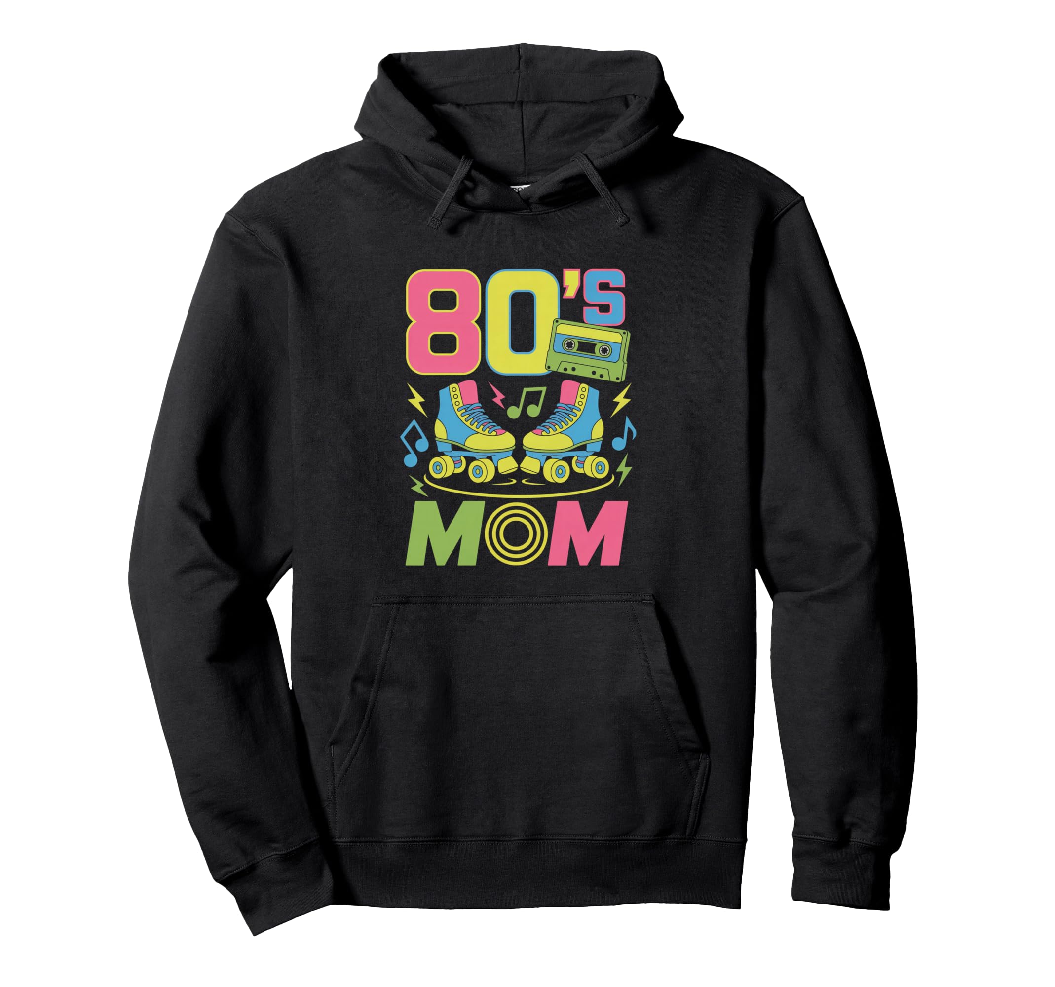 80S Mom Roller Skate Vibes Colorful Hoodie - Graphic Print Men Women - T-Shirt, Sweatshirt, Hoodie