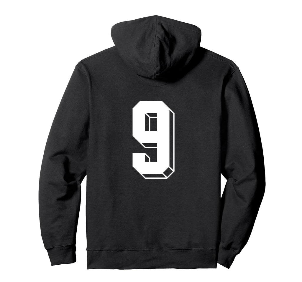 Number 9 Backside 80S 90S Team Jersey Hoodie - Aesthetic Graphic Unisex - T-Shirt, Sweatshirt, Hoodie
