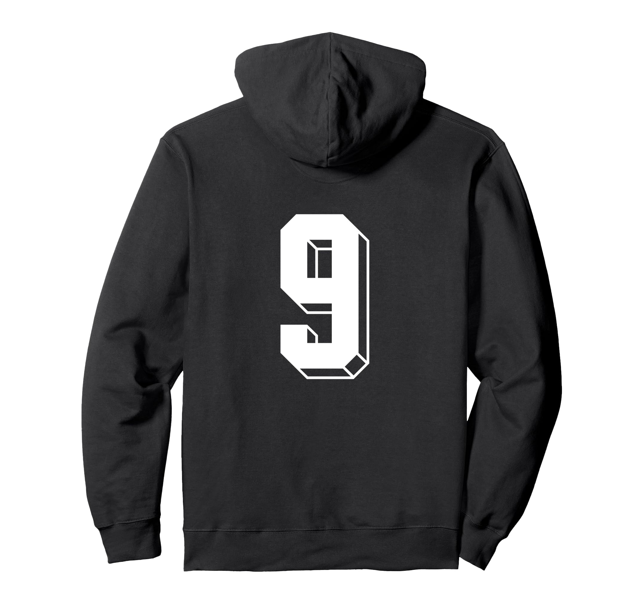 Number 9 Backside 80S 90S Team Jersey Hoodie - Aesthetic Graphic Unisex - T-Shirt, Sweatshirt, Hoodie