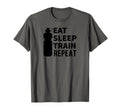 Eat Sleep Train Repeat Funny Gym T-Shirt - Minimalist Print Men Women - T-Shirt, Sweatshirt, Hoodie