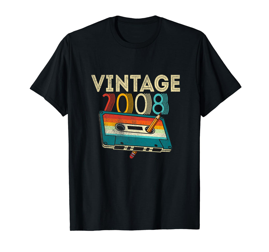 17 Year Old Gifts 2008 Cassette Tape 17Th T-Shirt - Trendy Graphic Unisex - T-Shirt, Sweatshirt, Hoodie
