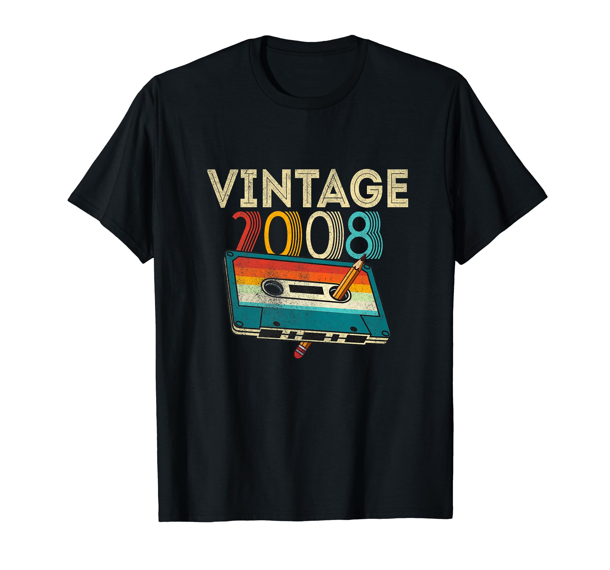 17 Year Old Gifts 2008 Cassette Tape 17Th T-Shirt - Trendy Graphic Unisex - T-Shirt, Sweatshirt, Hoodie