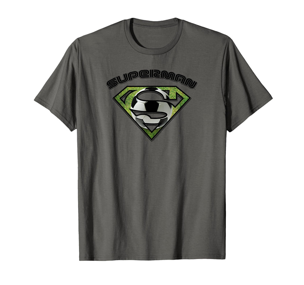 Superman Soccer Shield T-Shirt - Novelty Apparel for Adults - T-Shirt, Sweatshirt, Hoodie