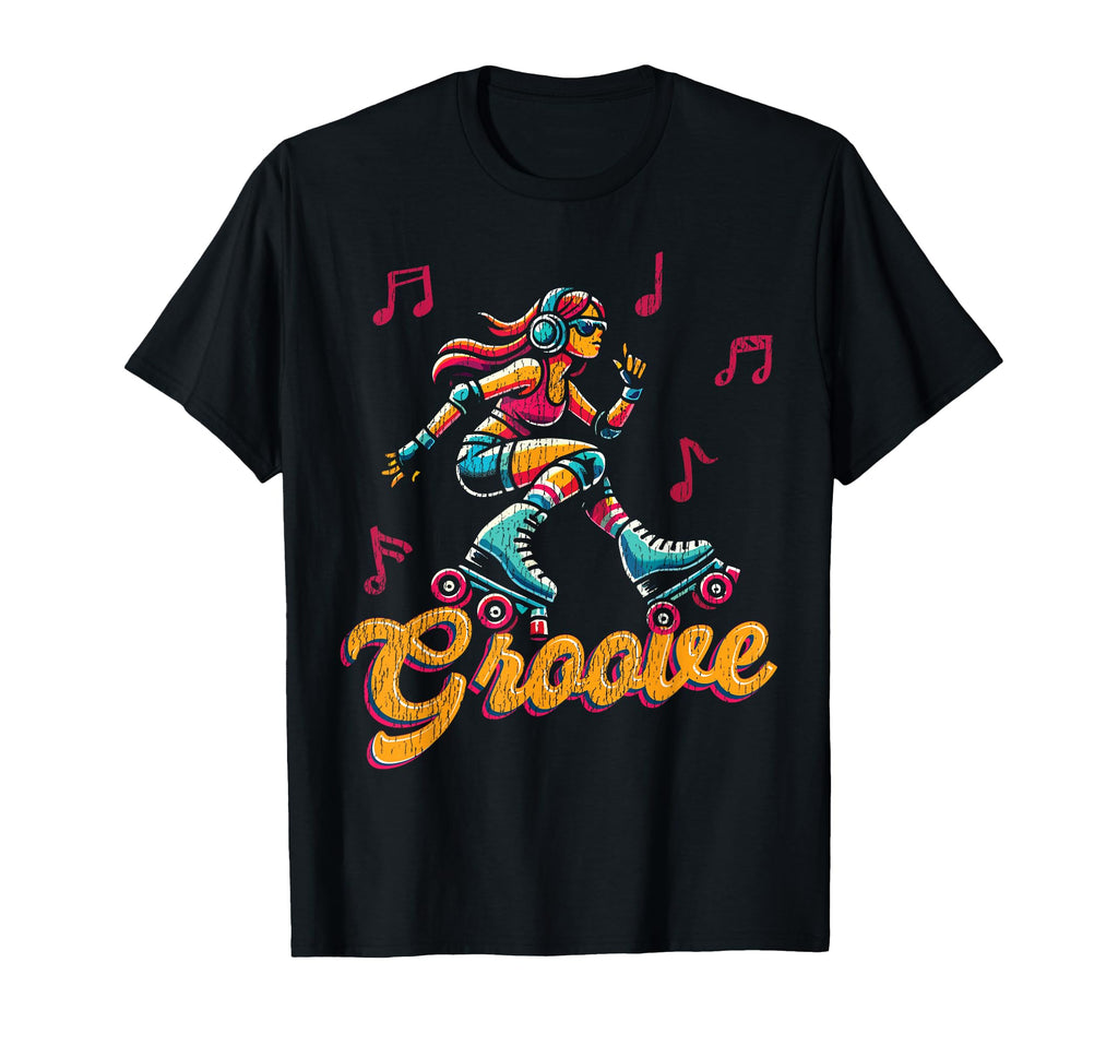 Roller Skating Skate 1970S Groove T-Shirt - Graphic Print for Adults - T-Shirt, Sweatshirt, Hoodie