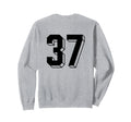 Number 37 Backside 80S 90S Team Sweatshirt - Graphic Print Men Women - T-Shirt, Sweatshirt, Hoodie