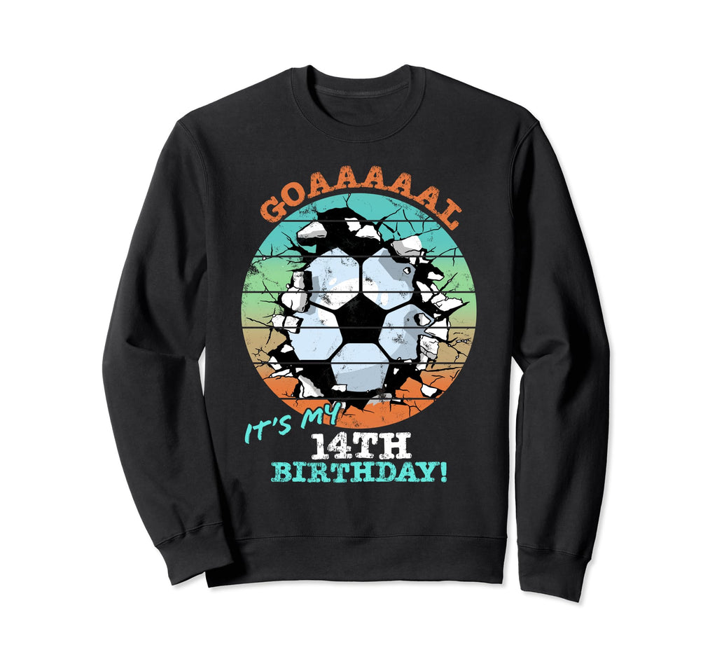 Soccer Birthday Party 14 Year Old Sweatshirt - Graphic Print Men Women - T-Shirt, Sweatshirt, Hoodie