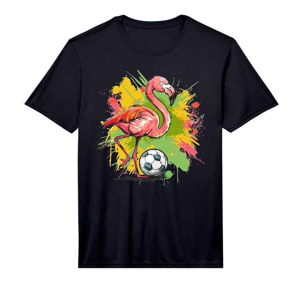 Flamingo Soccer Performance T-Shirt - Fun Novelty Design Unisex - T-Shirt, Sweatshirt, Hoodie