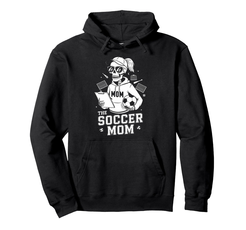 Soccer Mom Skeletton Halloween Soccer Hoodie - Minimalist Print Men Women - T-Shirt, Sweatshirt, Hoodie