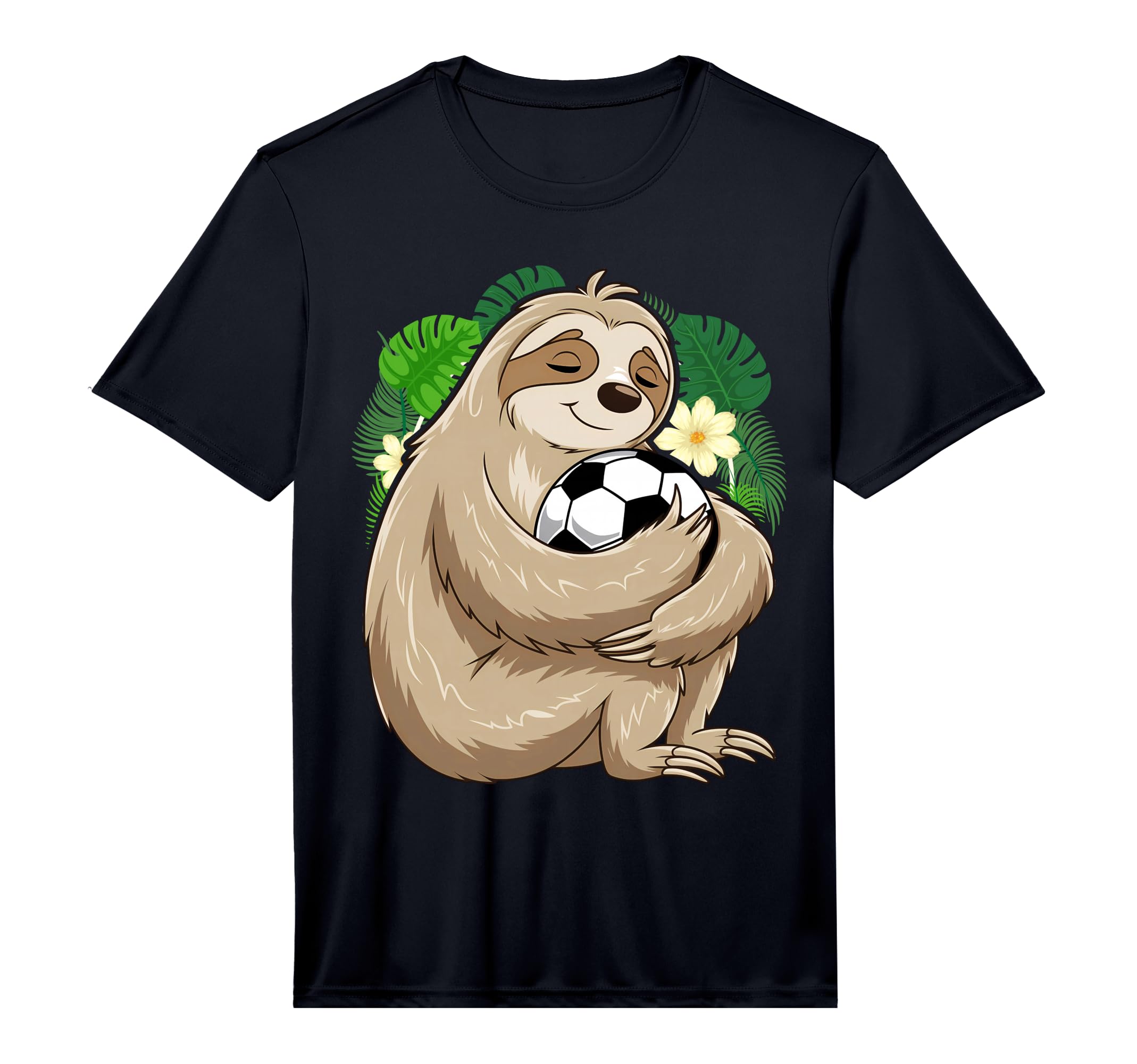 Sloth Soccer Sloth Holding Soccer Ball T-Shirt - Novelty Apparel Men Women - T-Shirt, Sweatshirt, Hoodie