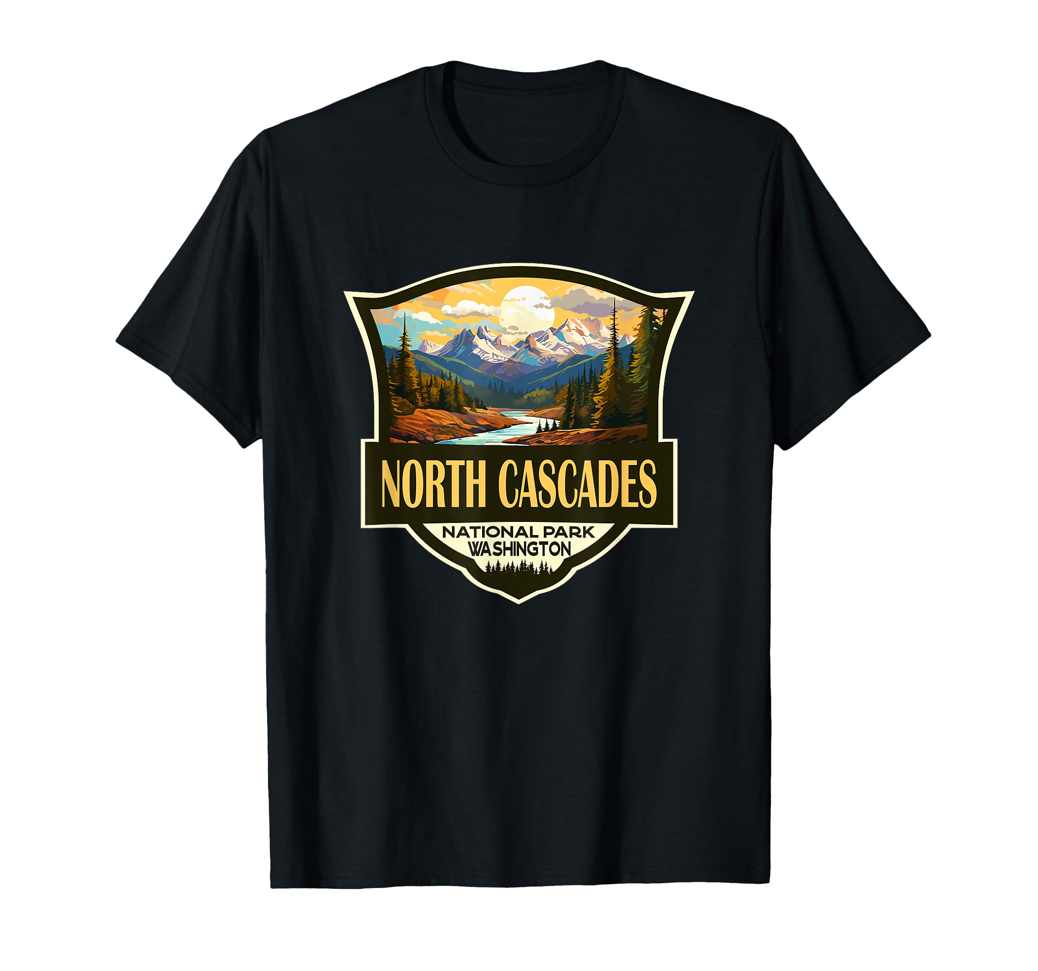 North Cascades National Park T-Shirt - Unique Graphic for Adults - T-Shirt, Sweatshirt, Hoodie