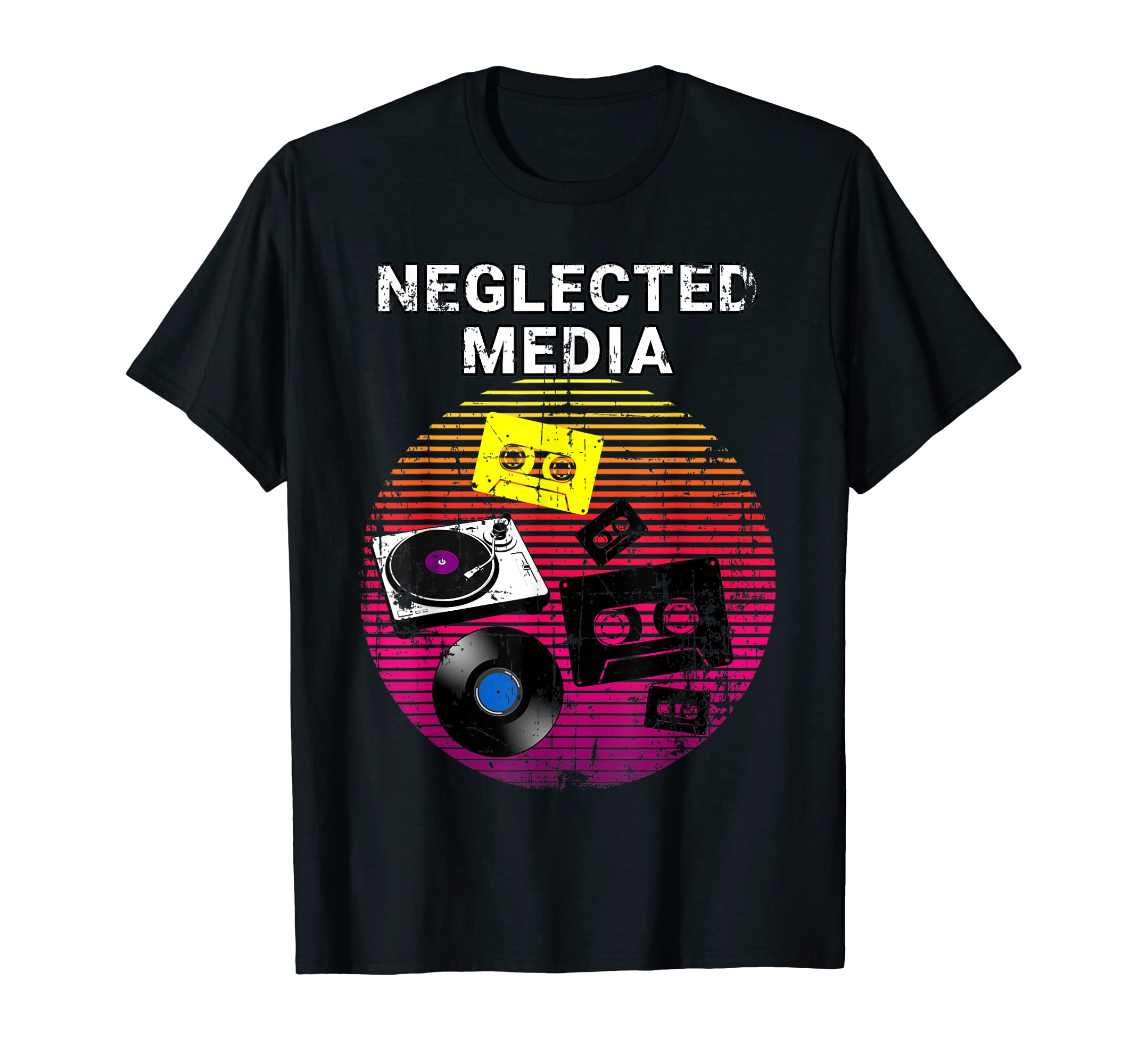 Neglected Media 80S And 90S Cassette T-Shirt - Minimalist Print for Adults - T-Shirt, Sweatshirt, Hoodie